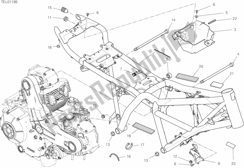 Alle onderdelen voor de Kader van de Ducati Scrambler Icon Brasil 803 2020
